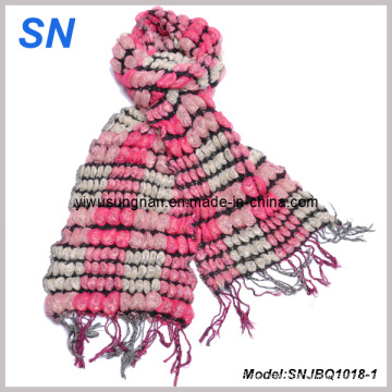 2015 Skinny Stripe Checked Winter Warm Ruffle Bubble Schals